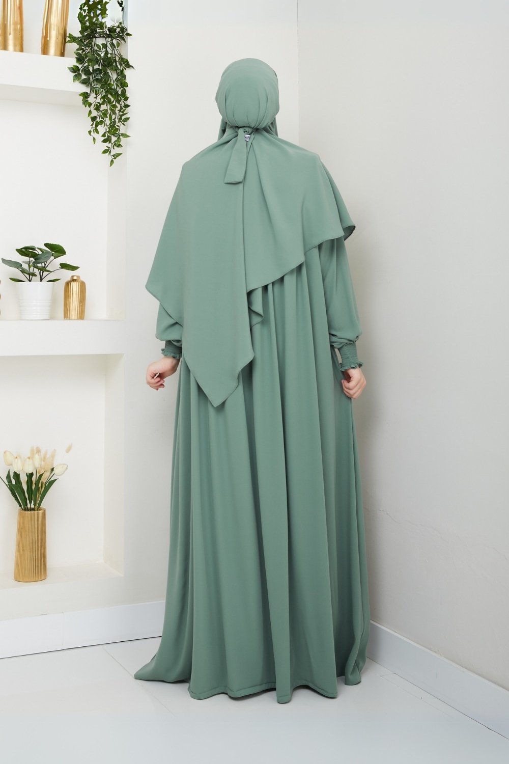 Medina Silk Pearl Grain Women Dress/AC-2202MINT