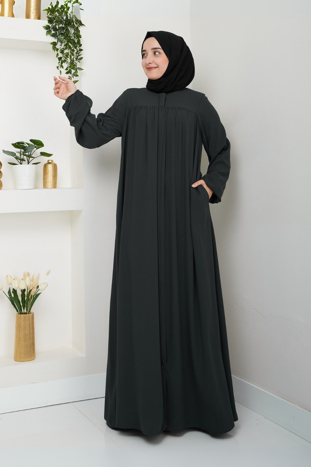 Pearl Grain Abaya/2301GR