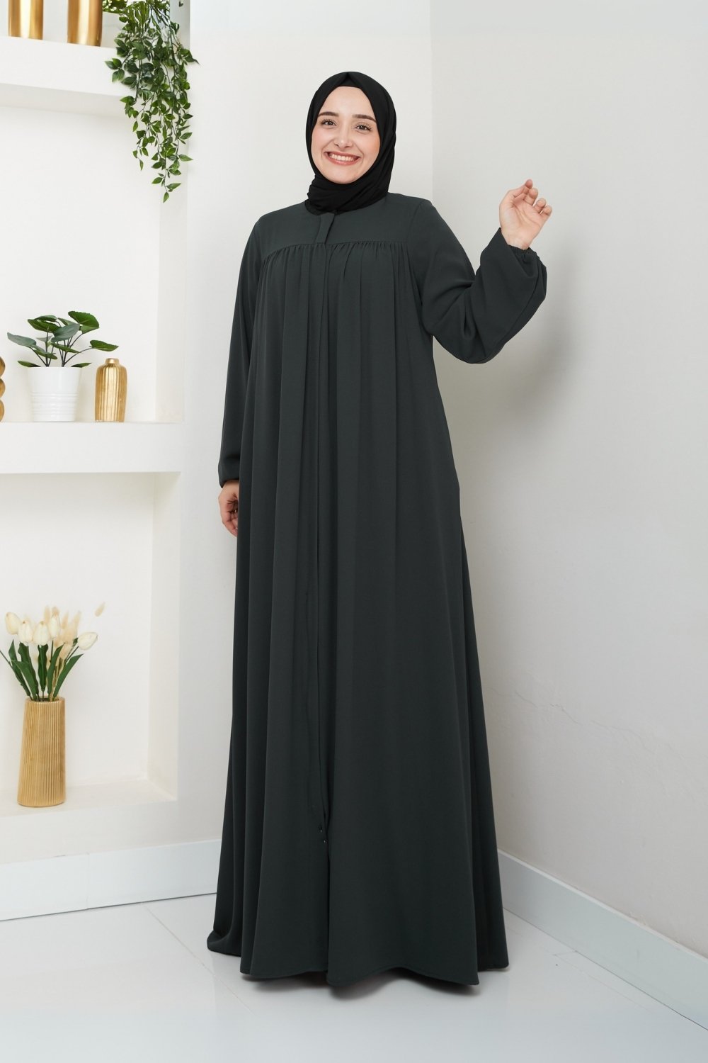 Pearl Grain Abaya/2301GR