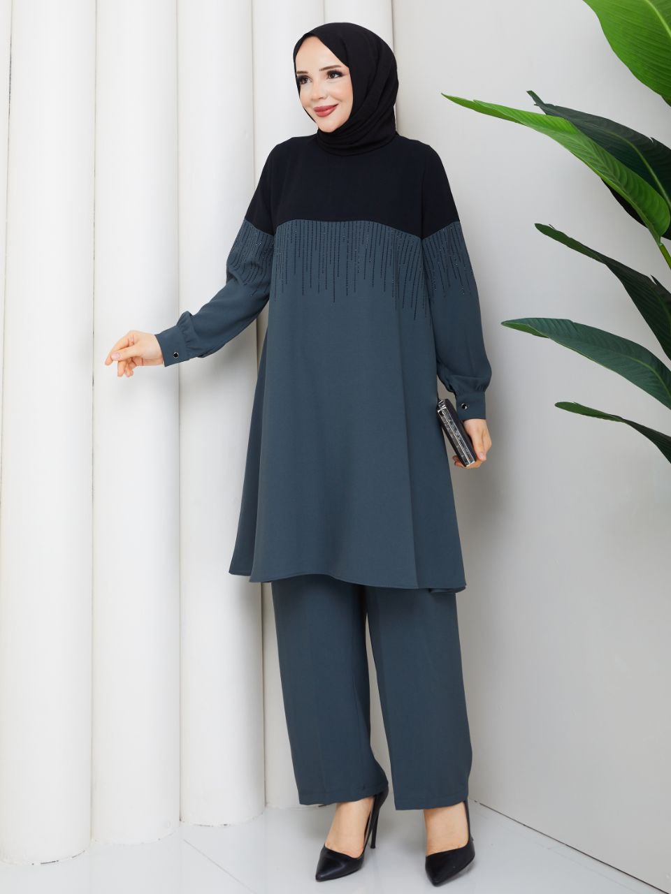 Women Tunic & Pant /AC-2609GR