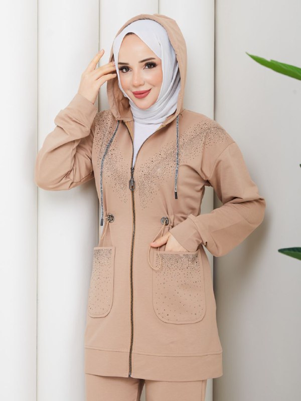 Two Pieces Tracksuit Set/AC-2608BEJ