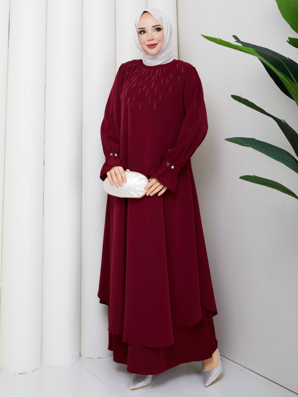 Tunic-Skirt Two Pieces Set/AC-2609BR