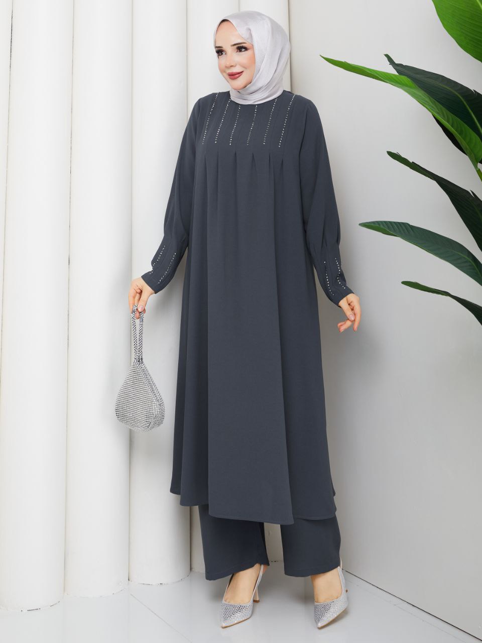 Tunic-Pant Two Pieces Set/AC-2610GR