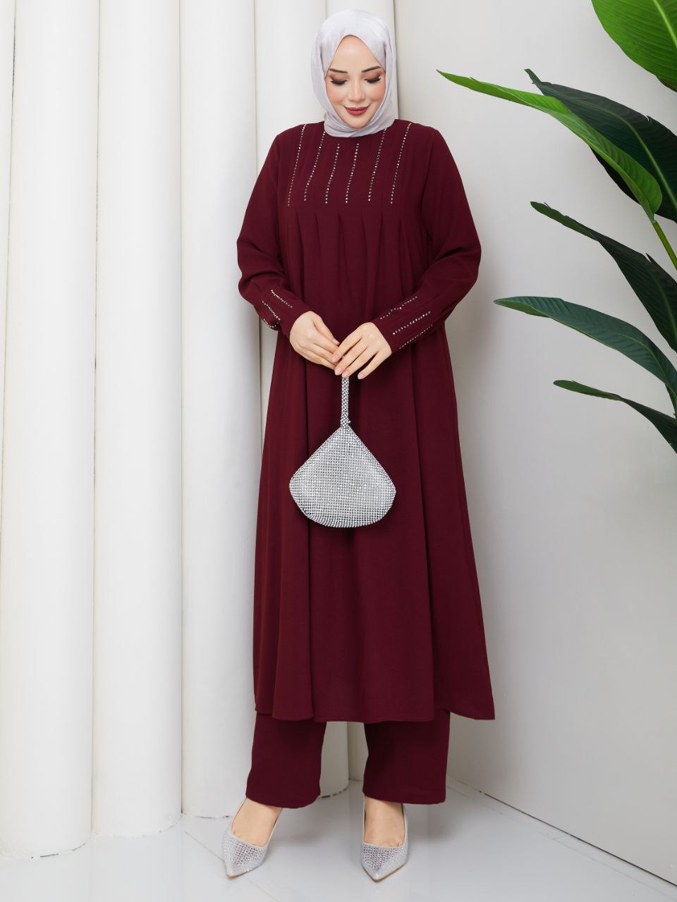 Tunic-Pant Two Pieces Set/AC-2610BR