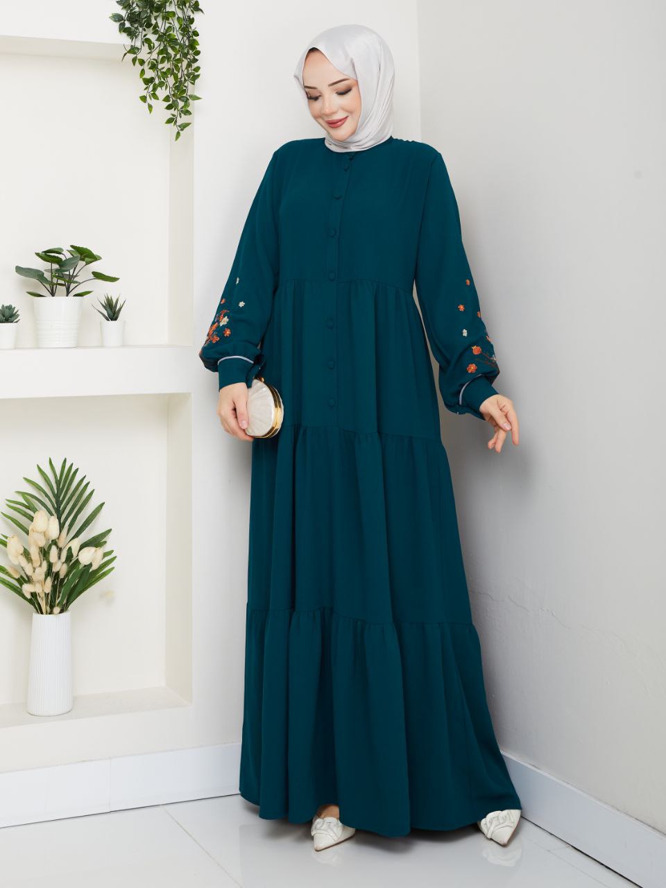 Flower Details Women Dress/AC-2205PM