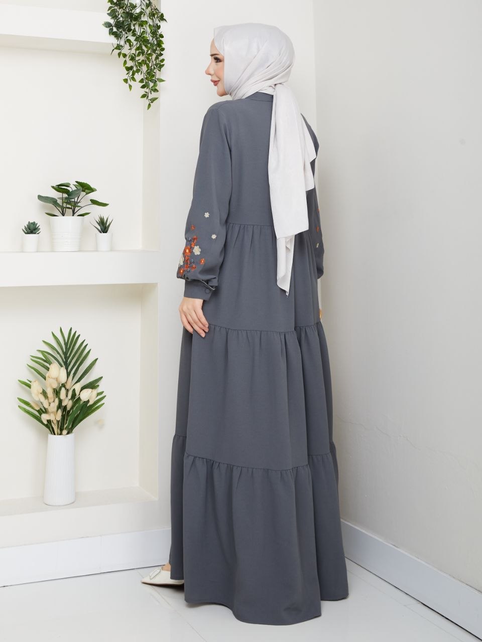 Flower Details Women Dress/AC-2205GR