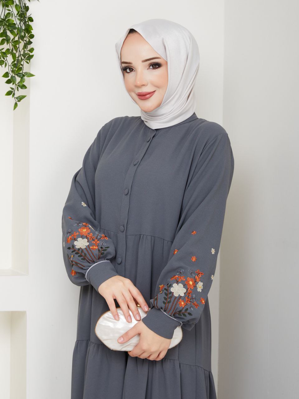 Flower Details Women Dress/AC-2205GR