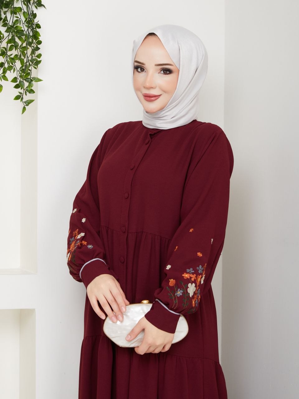 Flower Details Women Dress/AC-2205BR