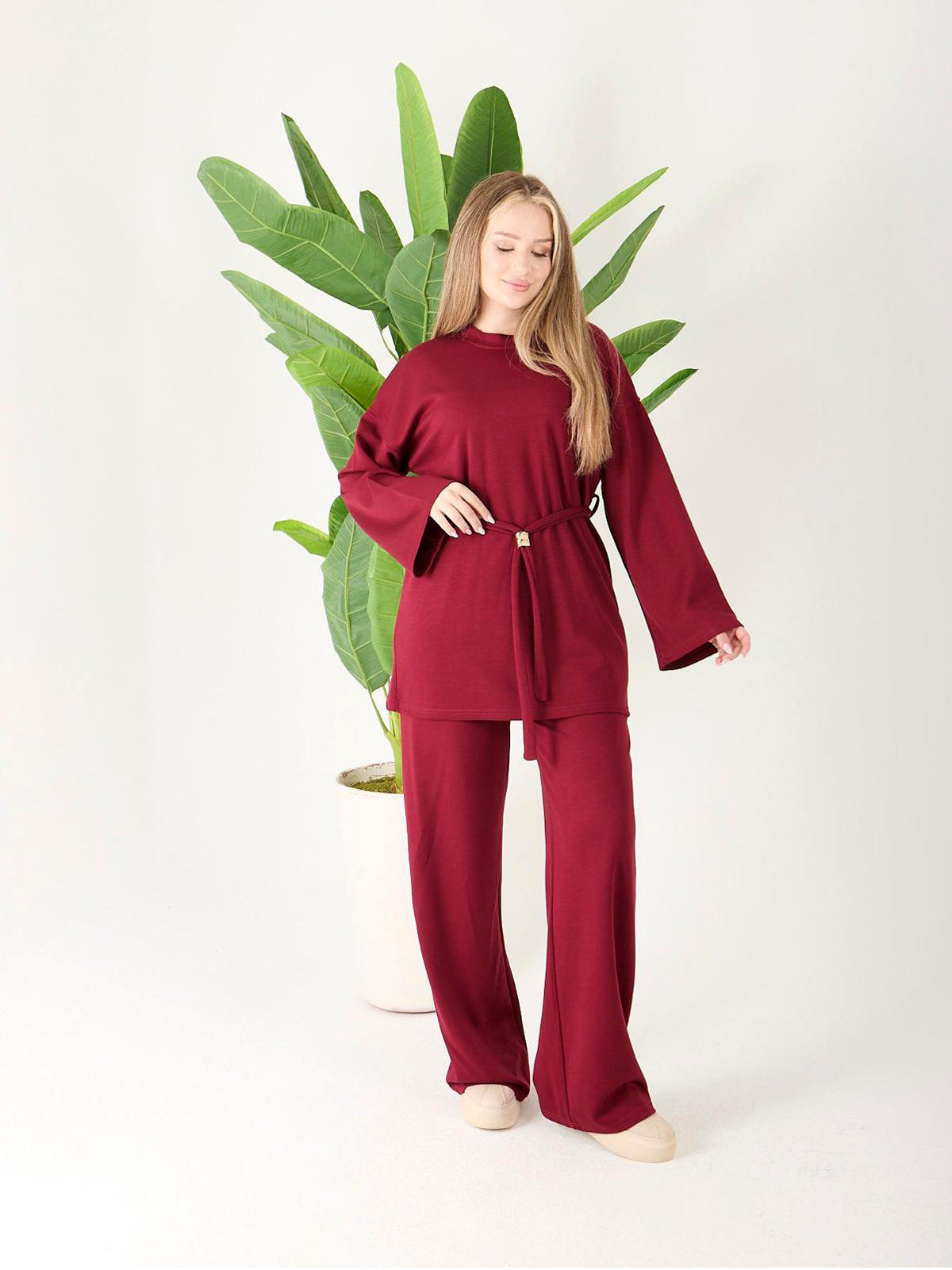 Oysho Fabric Two Pieces Set /AC-2603BR