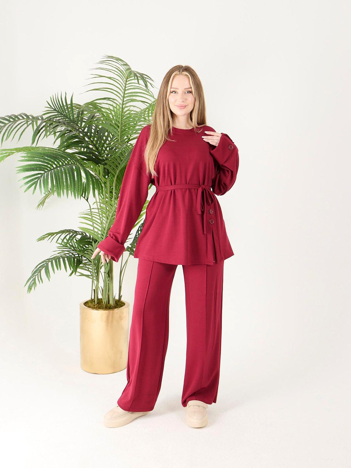 Oysho Fabric Two Pieces Set/AC-2602BR