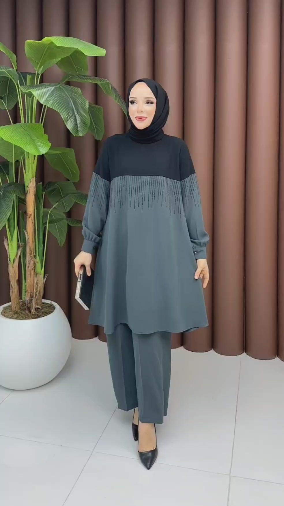 Women Tunic & Pant /AC-2609GR